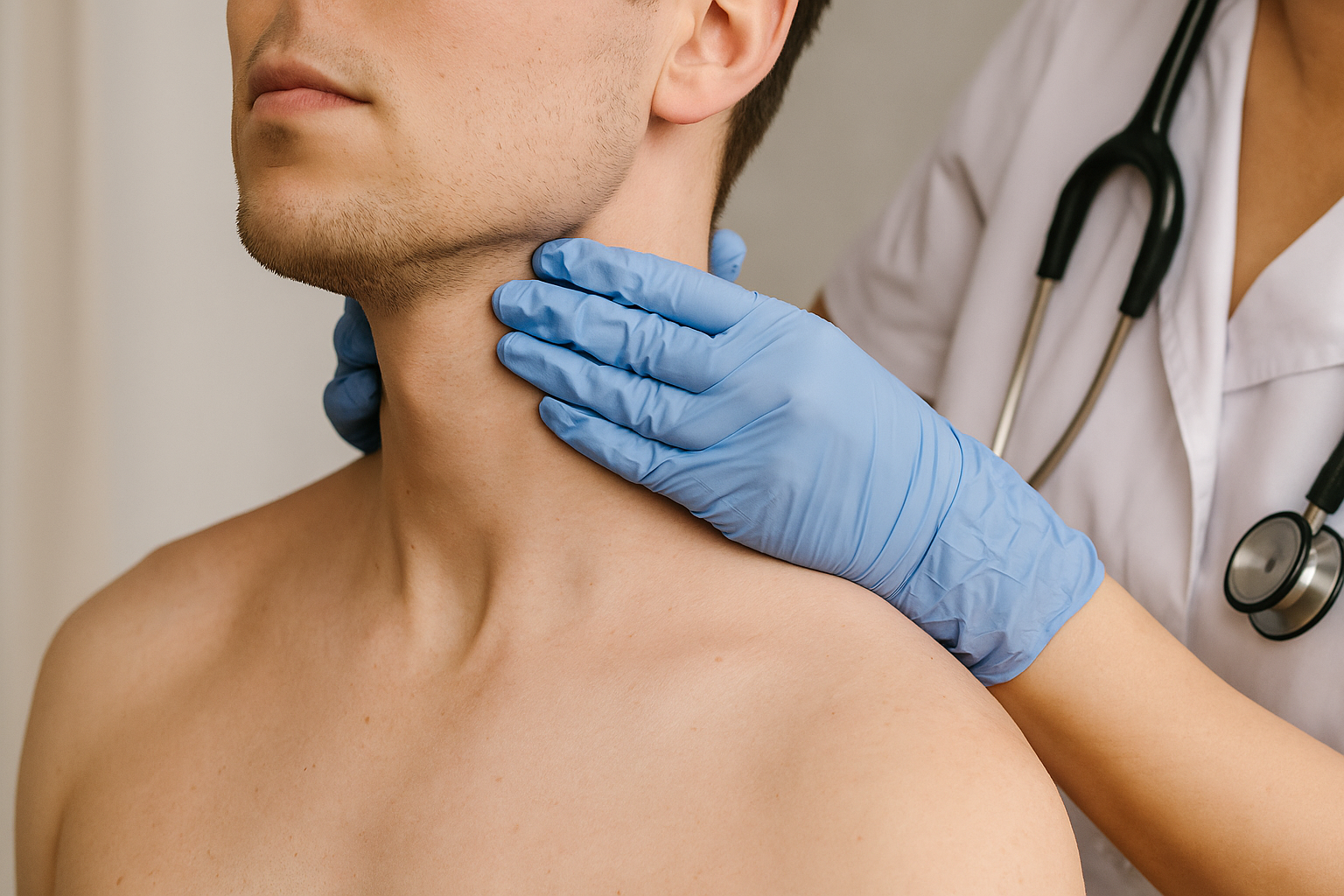 Lymphknoten ertasten