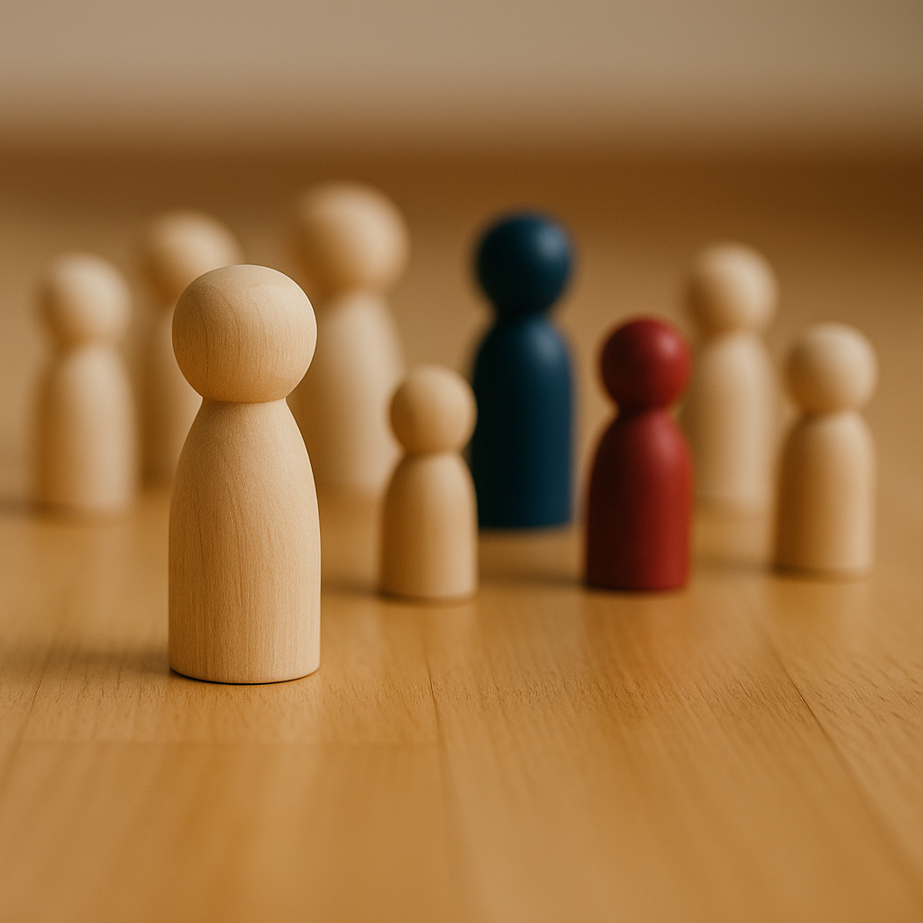 Familienaufstellung mit Figuren